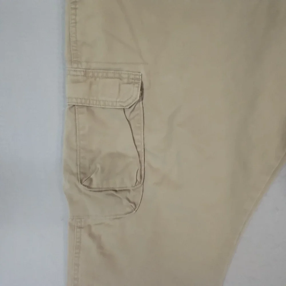 Wrangler cargo pants mens 38 x 30 khaki tan beige cotton outdoor camping hiking